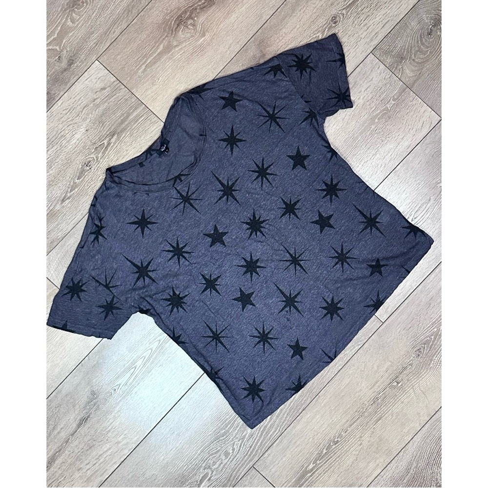 Rails Davie Charcoal Stars Tee *Flaw*